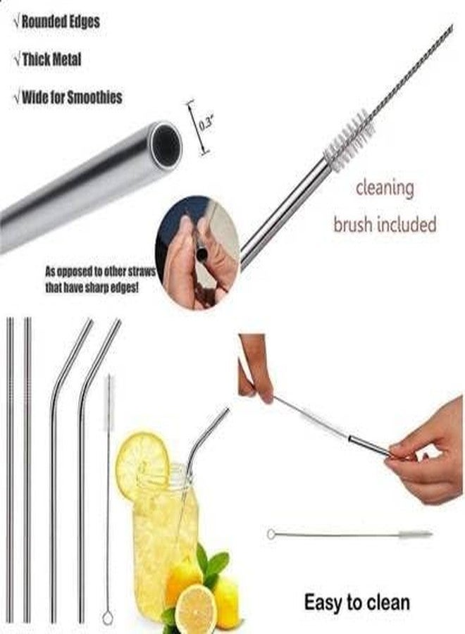 kayru Stainless Steel Combo Korean, Vietnamese Chopsticks & Drinking Straws Kitchen Tool Set ( 4 Chopsticks, 4 Straws, 1 Cleaning Brush) - Image 2