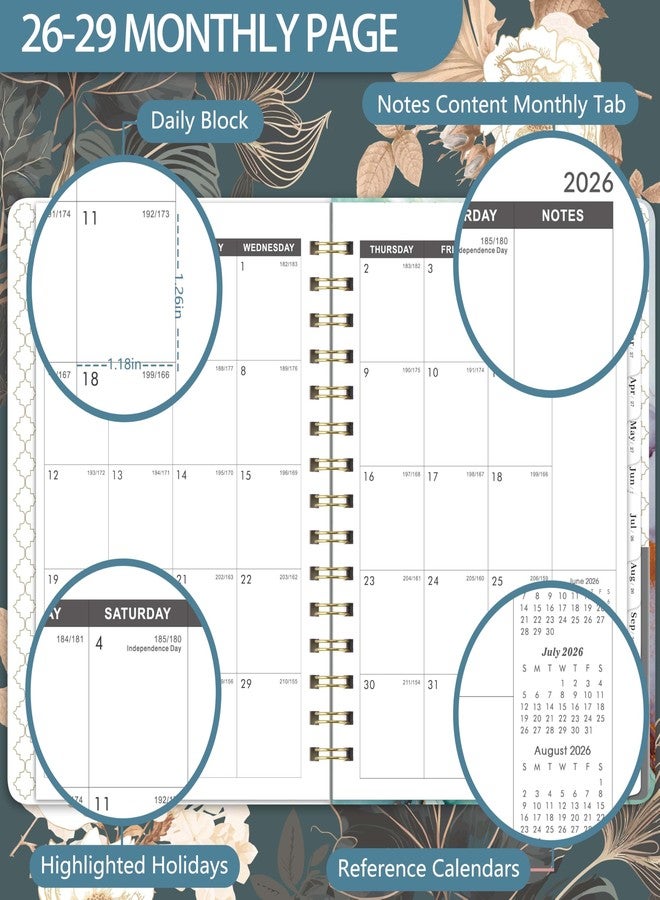 Vindora مخطط/تقويم شهري 2026-2029 - مخطط شهري لمدة 3 سنوات 2026-2029، من يوليو 2026 إلى يونيو 2029، 6.3 × 8.4 بوصة، تقويم لمدة 3 سنوات مع فواصل، غلاف مقوى، جيب داخلي - Image 4