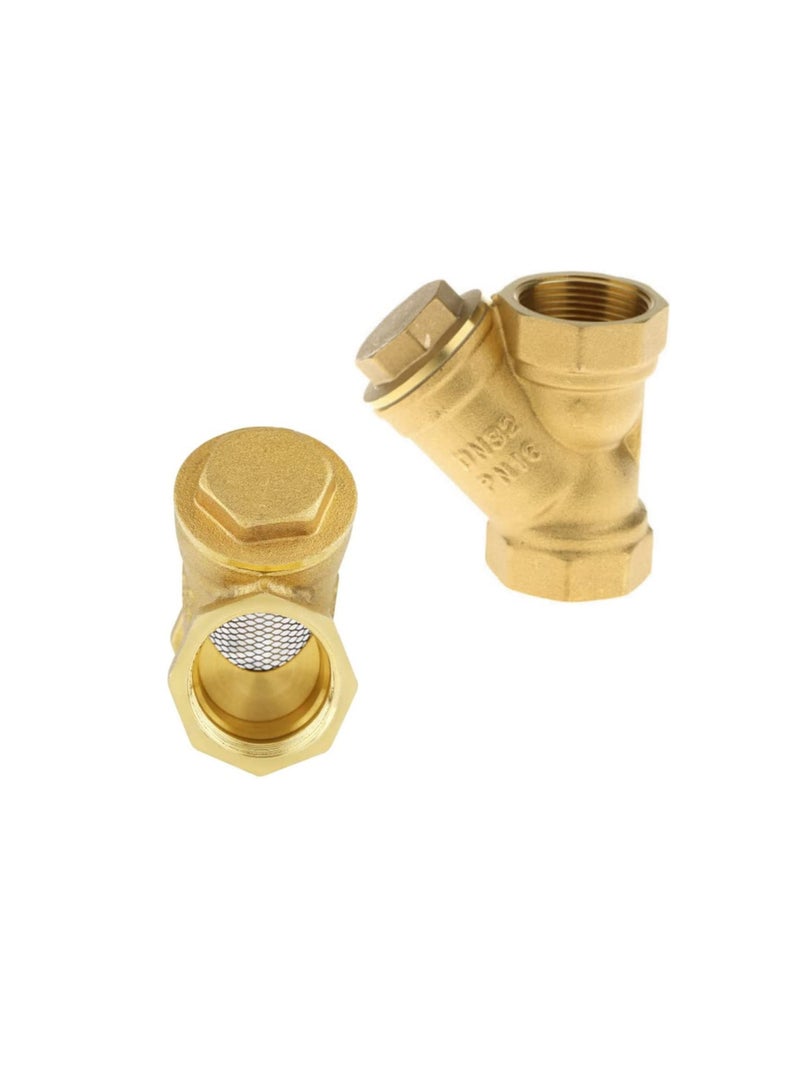 Brass Female Threaded Y Shaped Brass Strainer Filter Valve for Water, HVAC & Plumping Application (1.1/4 Inch)  - Image 1