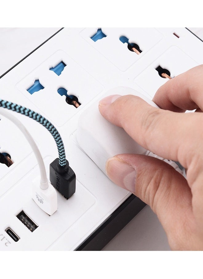 ماركة غير محددة سلك تمديد شرائح الطاقة 6 منافذ، مقبس طاقة مع 3 منافذ USB 1 شاحن محمول من النوع C مقبس شحن عالمي مع سلك تمديد جريء 1.8 متر  - Image 5
