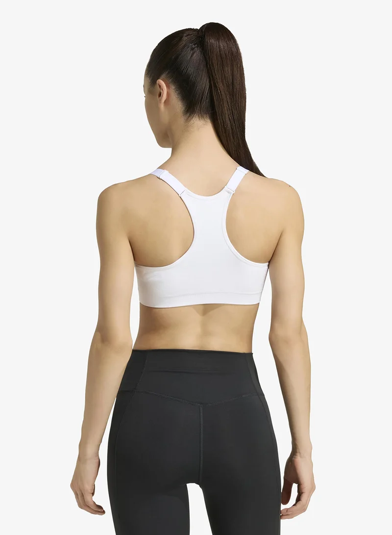 Adidas BLACK/WHITE Optime Seamless Double Pack Bra for Women | Best Price UAE