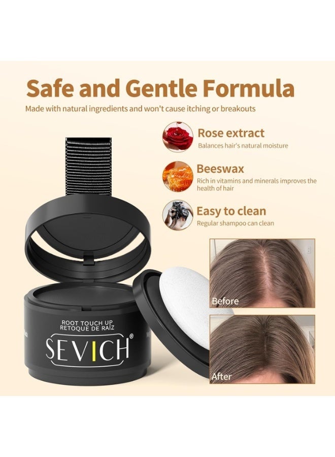 Sevich Instantly Hairline Shadow Hairline Powder Quick Cover Hair Root Concealer Eyebrows & Beard Line Hair Root Touch Up for Thinning Hairline Windproof & Sweatproof (Dark Brown) - Image 5