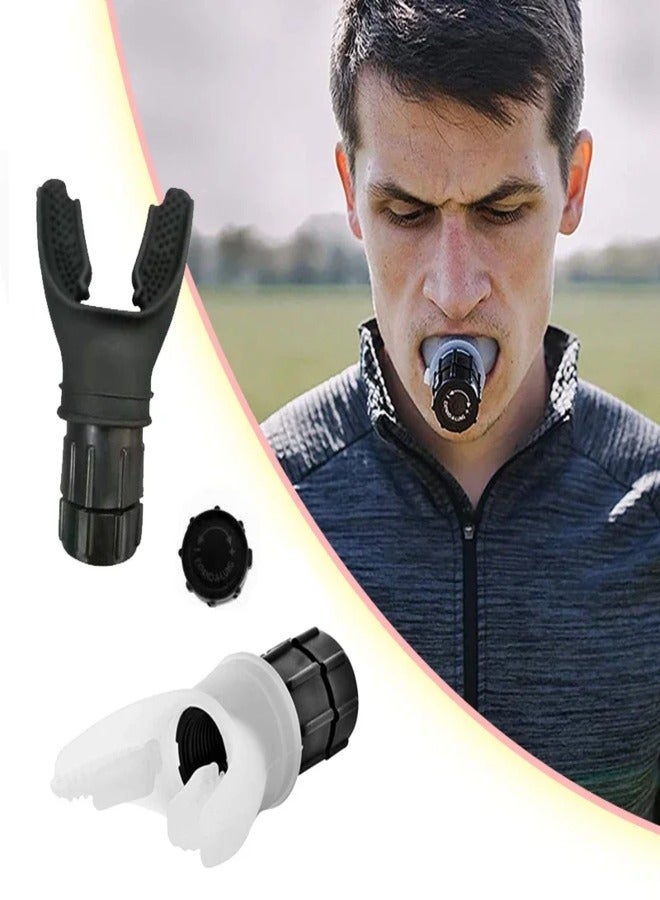 AROAQ Lung Breathing Training Device Face Mouthpiece Respirator Fitness Equipment Air Therapy Device Adjustable Exercise Trainer for Fitness Training Healthy Care Accessories - Image 2