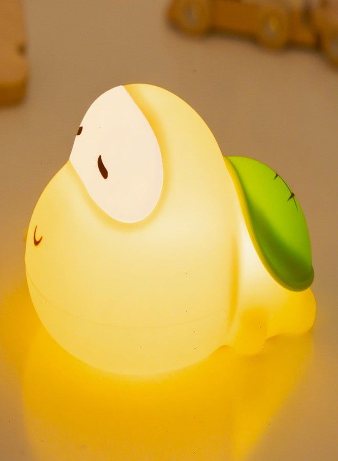 AVEKI Big Head Turtle Night Light, Cute Anime Turtles Lamp with Timer, 3 Levels Touch Dim Baby Night Light for Nursery, Rechargeable Squishy Silicone Animal Moving Lamp Christmas Gifts for Kids (Turtle) - Image 1