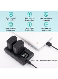 PHOLSY NP-FZ100 Battery Charger, PHOLSY Camera Battery Charger NP-FZ100 Dual USB Charger BC-QZ1 for NP-FZ100 Battery Compatible with Sony Camera a1 a9M2 a9 a7SM3 a7RM4A a7RM4 a7RM3A a7RM3 a7C a7M4 a7M3 a6600  - Image 5