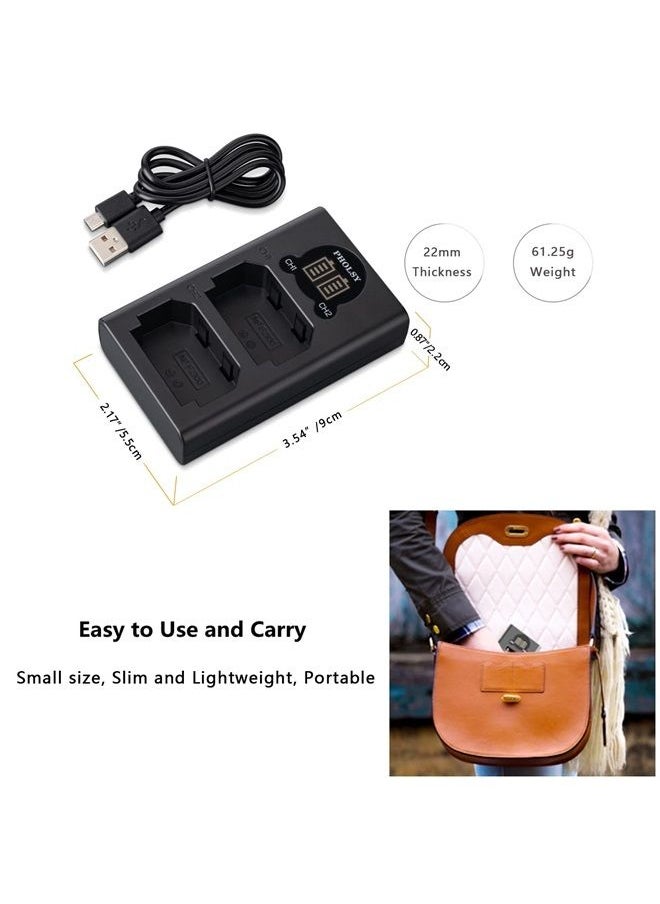 PHOLSY - NP-FZ100 Battery Charger, PHOLSY Camera Battery Charger NP-FZ100 Dual USB Charger BC-QZ1 for NP-FZ100 Battery Compatible with Sony Camera a1 a9M2 a9 a7SM3 a7RM4A a7RM4 a7RM3A a7RM3 a7C a7M4 a7M3 a6600 - Image 1