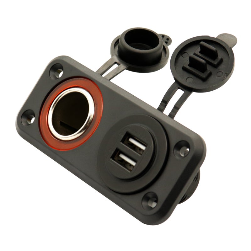 Dual USB Car Charger 105mm*69mm*46.5mm High Durability Waterproof Cover - Easy Installation Versatile Accessory for Trucks RVs Boats Yachts 12V 24V Vehicles - Image 5