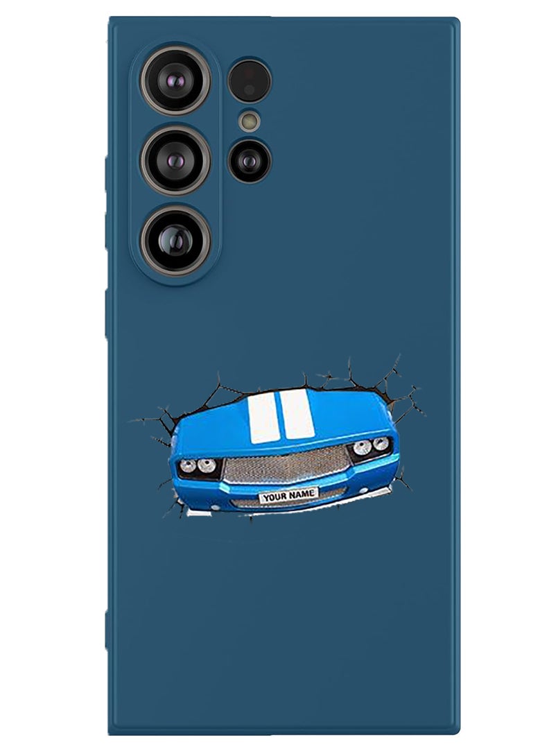 Theodor Protective Slim Fit Case Liquid Silicone Cover with Full Body Protection Anti-Scratch Shockproof Case For Samsung Galaxy S25 Ultra (Blue) - Car - Image 1