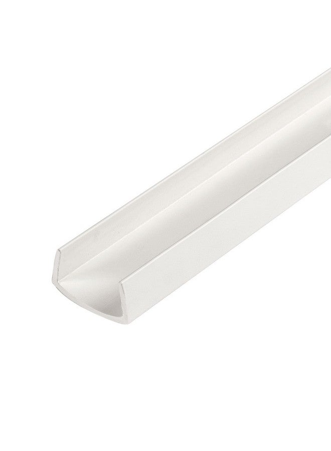 Outwater Plastics White 3/4'' Rigid PVC Plastic U-Channel/C-Channel 36 Inch Lengths (Pack of 4) - Image 1