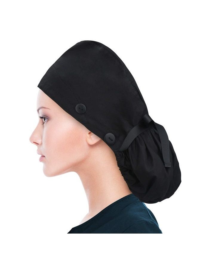 ABAMERICA Scrub Cap Women Surgical Cap Nurse Hat with Ponytail Holder for Long Hair, Single Layer Or Satin Line Scrub Caps Personalized Scrub Hat  - Image 2