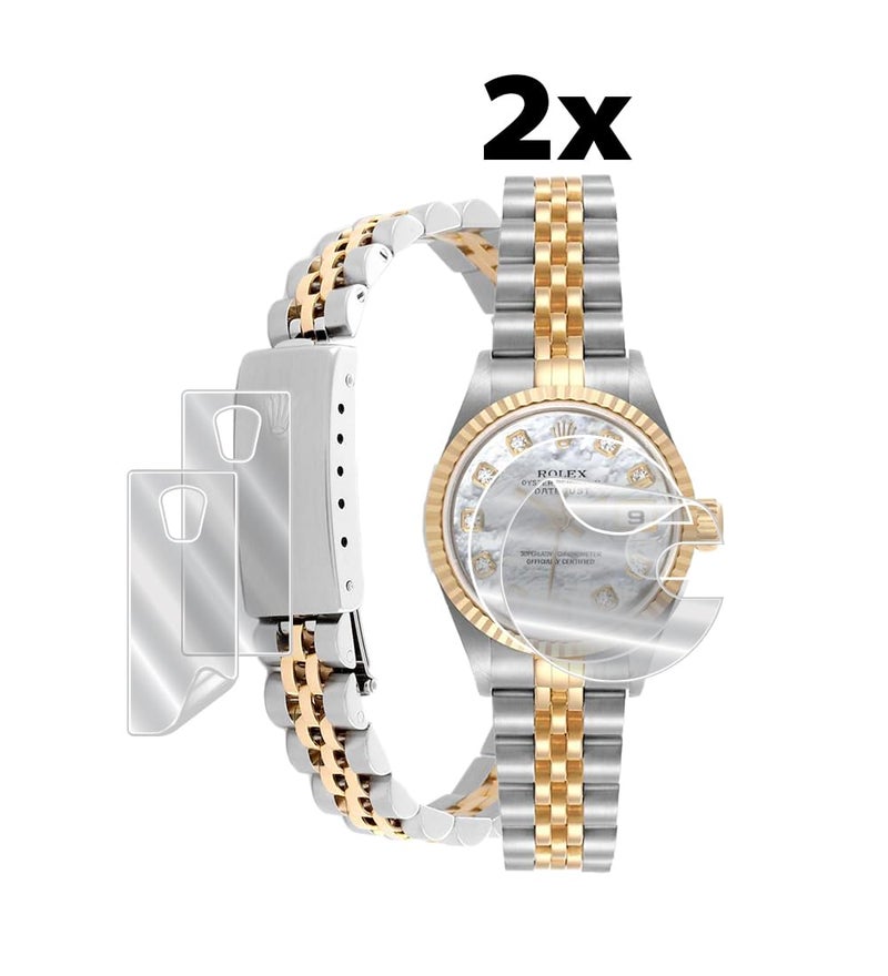 IPG for Rolex Lady - Datejust Oyster Gold Watch Hydrogel Screen Protector (2 Units) + Clasp Protector (2 Units) Invisible HD Clear Film Anti Scratch Guard-Smooth for LadyOysterGold - Image 2