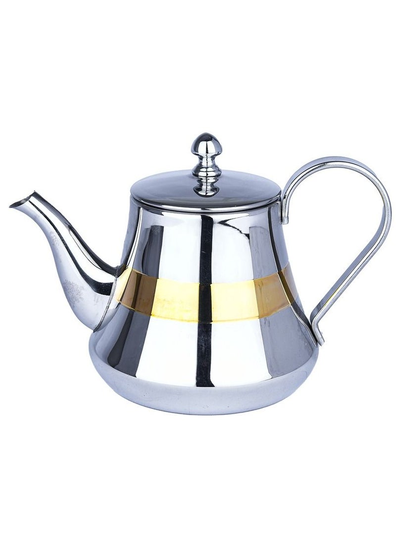 Alpaca Alpaca 3-Piece Decorative Stainless Steel Teapot Set Silver/Gold  - Image 2