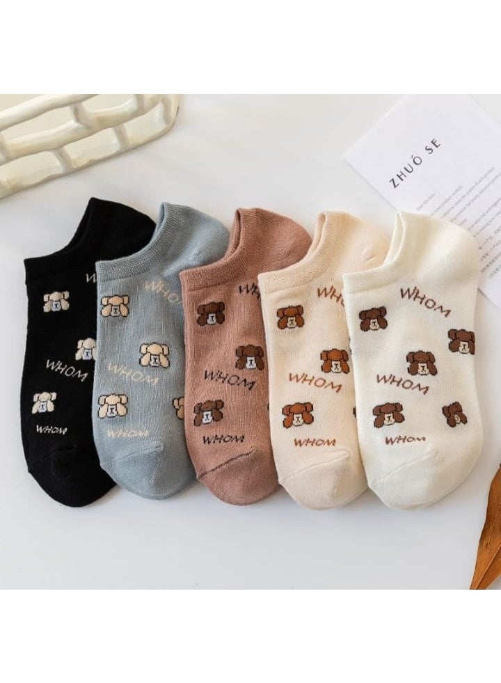 3 pairs of women's short socks - high-quality cotton material - Image 1
