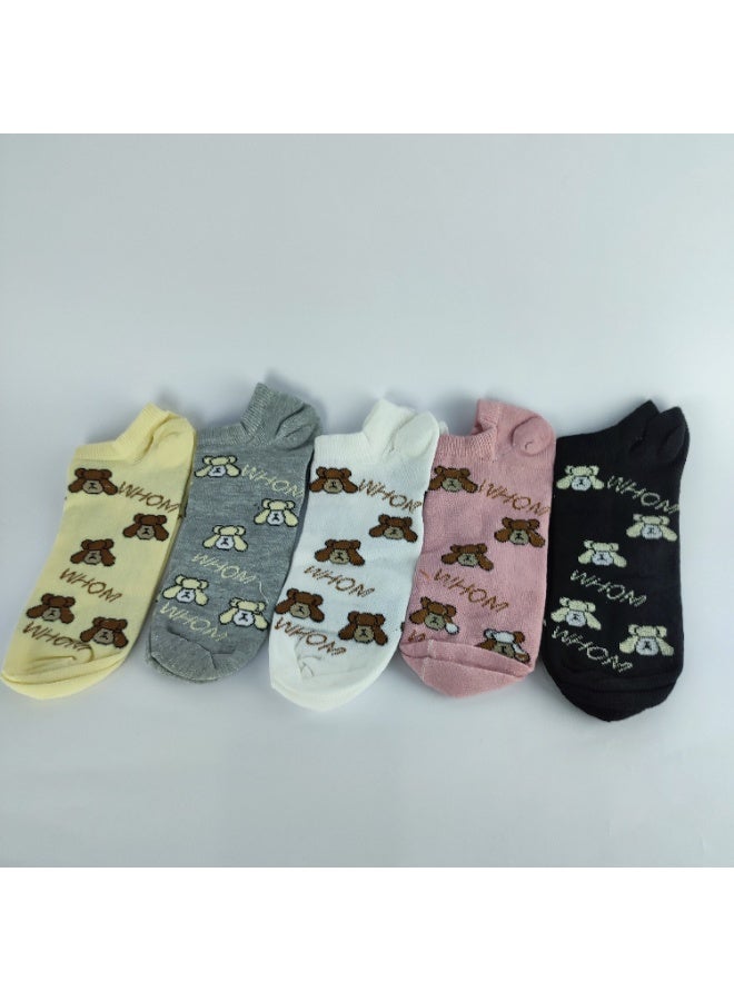 3 pairs of women's short socks - high-quality cotton material - Image 2