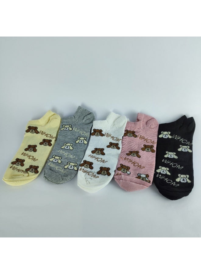 3 pairs of women's short socks - high-quality cotton material - Image 3