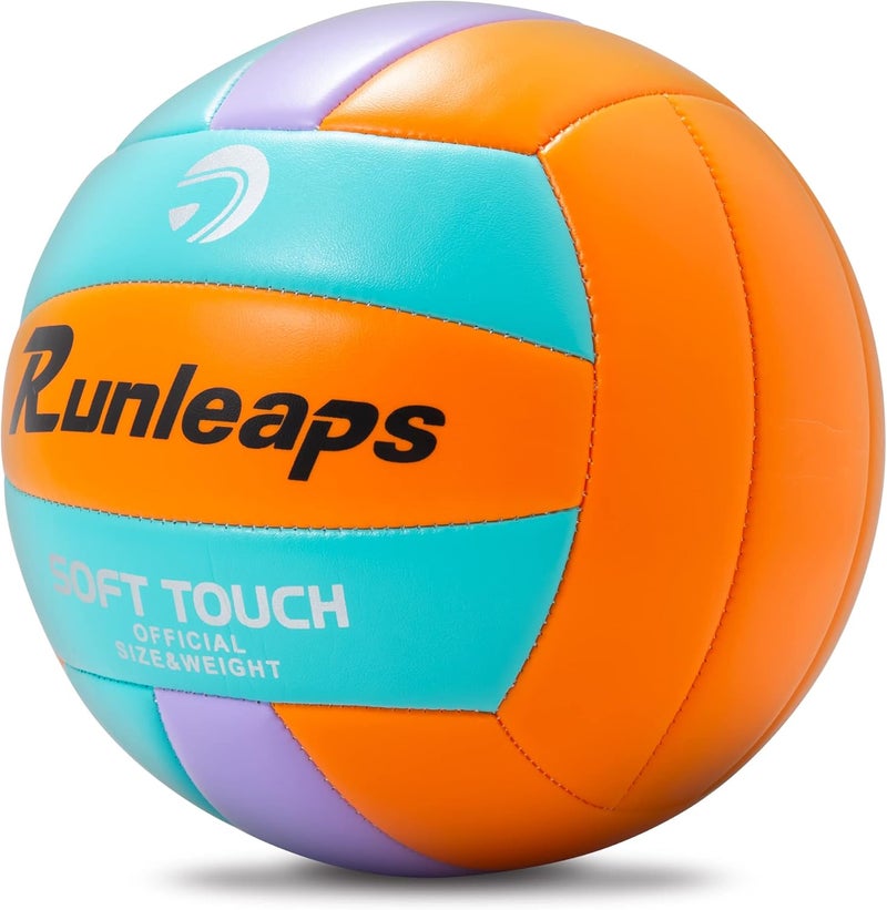 Runleaps Beach Volleyball Official Size 5 Soft Waterproof Volleyball Sand Sports PU Ball for Indoor, Outdoor, Pool, Gym, Training - Image 2