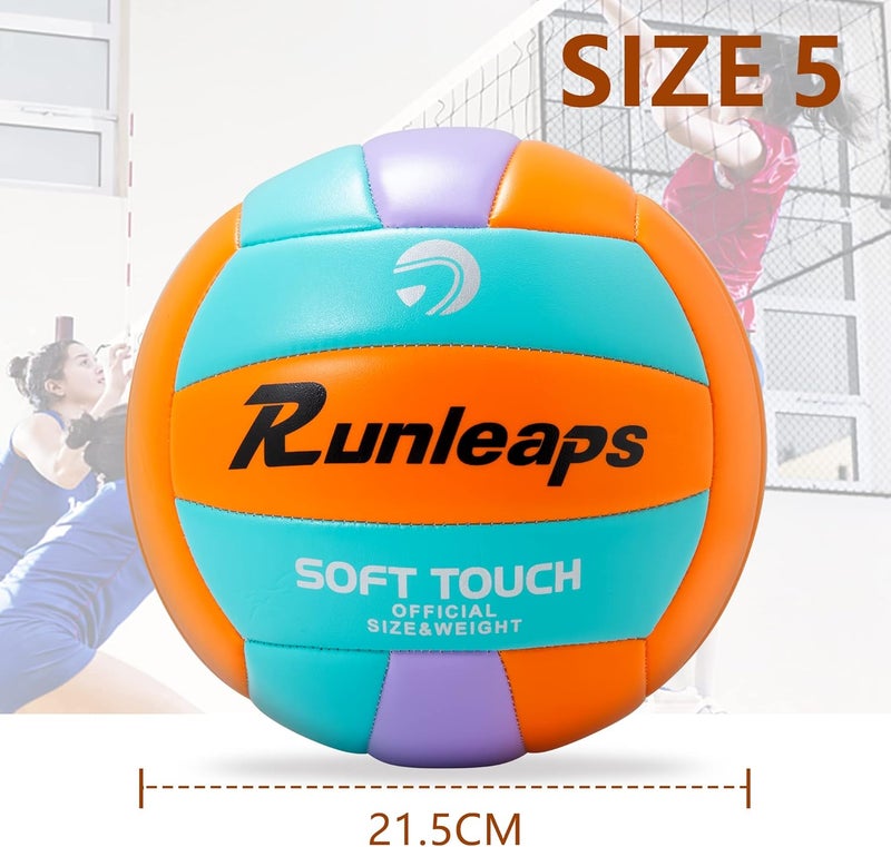 Runleaps Beach Volleyball Official Size 5 Soft Waterproof Volleyball Sand Sports PU Ball for Indoor, Outdoor, Pool, Gym, Training - Image 4