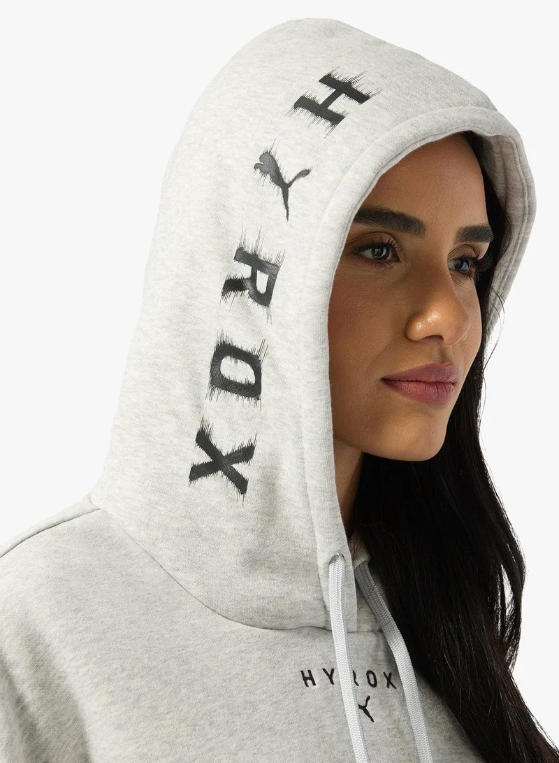 PUMA light gray heather X Hyrox Training Hoodie for Women | Best Price UAE