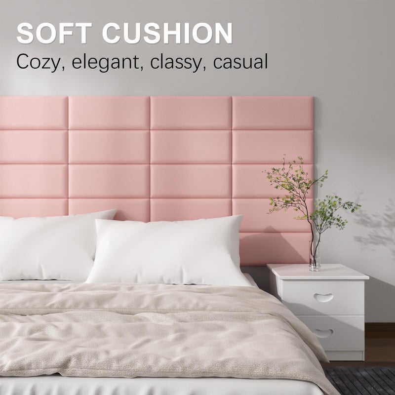 Greymond Headboards Wall Panel for Twin, Self-Adhesive 3D Wall Panels, Upholstered Wall Panel for Bedroom/Living Room (4 Pieces 9.84 in x 23.6 in) - Image 3