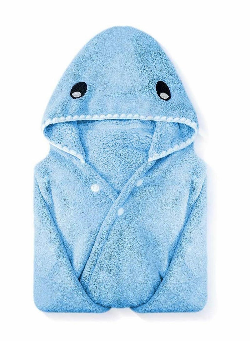 Y&D Hooded Towel for Kids Ultra Soft Baby Extra Large Toddler Blanket Newborn Shower Gifts Boys Girls Cotton Shark Poncho Bath/Beach/Pool - Image 1