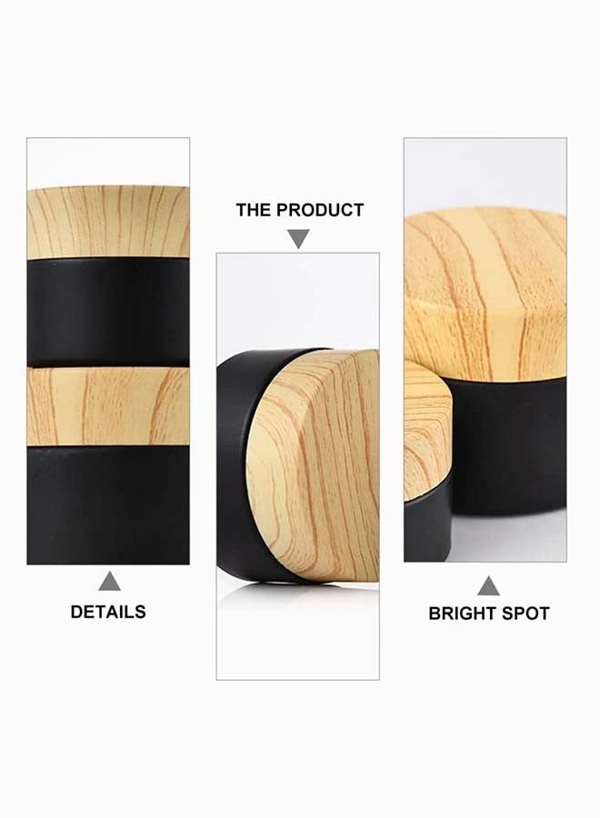 4 Pack Frosted Glass Jar 30g Ideal for Makeup Creams Lotions and Shadows Convenient Sealed Design Black Color - Image 4