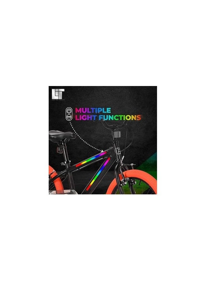 ليت دراجة أطفال ليت يو إف أو ٢٠ مزودة بإضاءة ليد مدمجة في الإطار، متوفرة باللون الأسود، مناسبة للأولاد والبنات. - Image 5