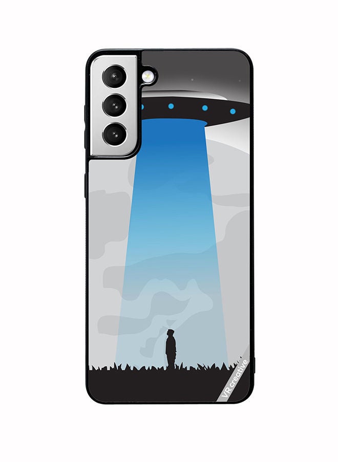 VR CREATIVE Protective Case Cover For Samsung Galaxy S22 Plus 5G Ufo Sighting In Full Moon Design Multicolour - Image 1