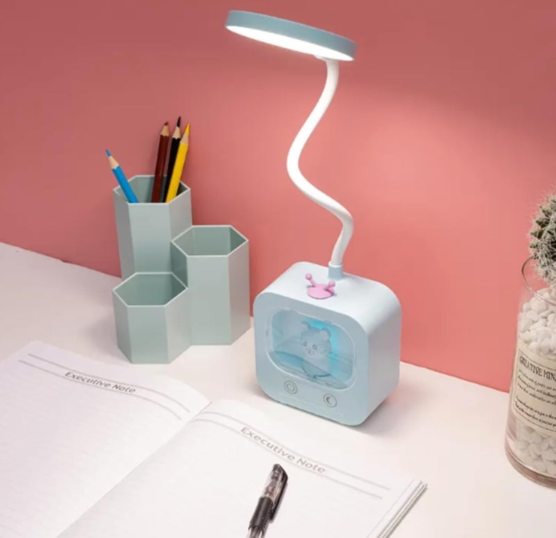 Lexton Cute Bunny LED Study Table Lamp for Kids | Eye-Friendly Reading Desk Light with 360° Adjustable Flexible Neck | Decorative Bedside Lamp for Children Bedroom & Study Room - Image 2
