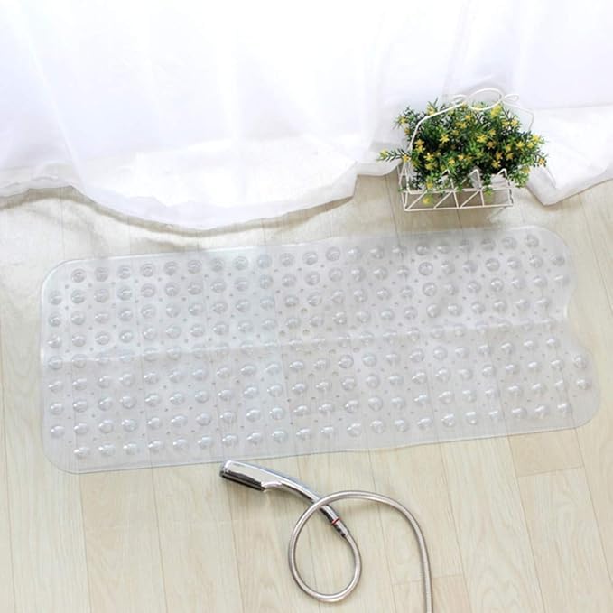 Whimsical PVC Nonslip Bath Mat Extra Soft Eco Friendly Mat for Kids, Anti Bacterial Machine Washable Bathroom Shower Mat. (Transparent Color, 100 x 40 cm Size, 1-pcs) - Image 4