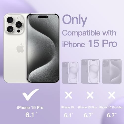 DIZORO Compatible for iPhone 15 Pro Case 6.1, Slim Liquid Silicone 3 Layers Full Covered Soft Gel Rubber Phone Case Protective Case Cover 6.1 Inch - Official Blue - Image 2