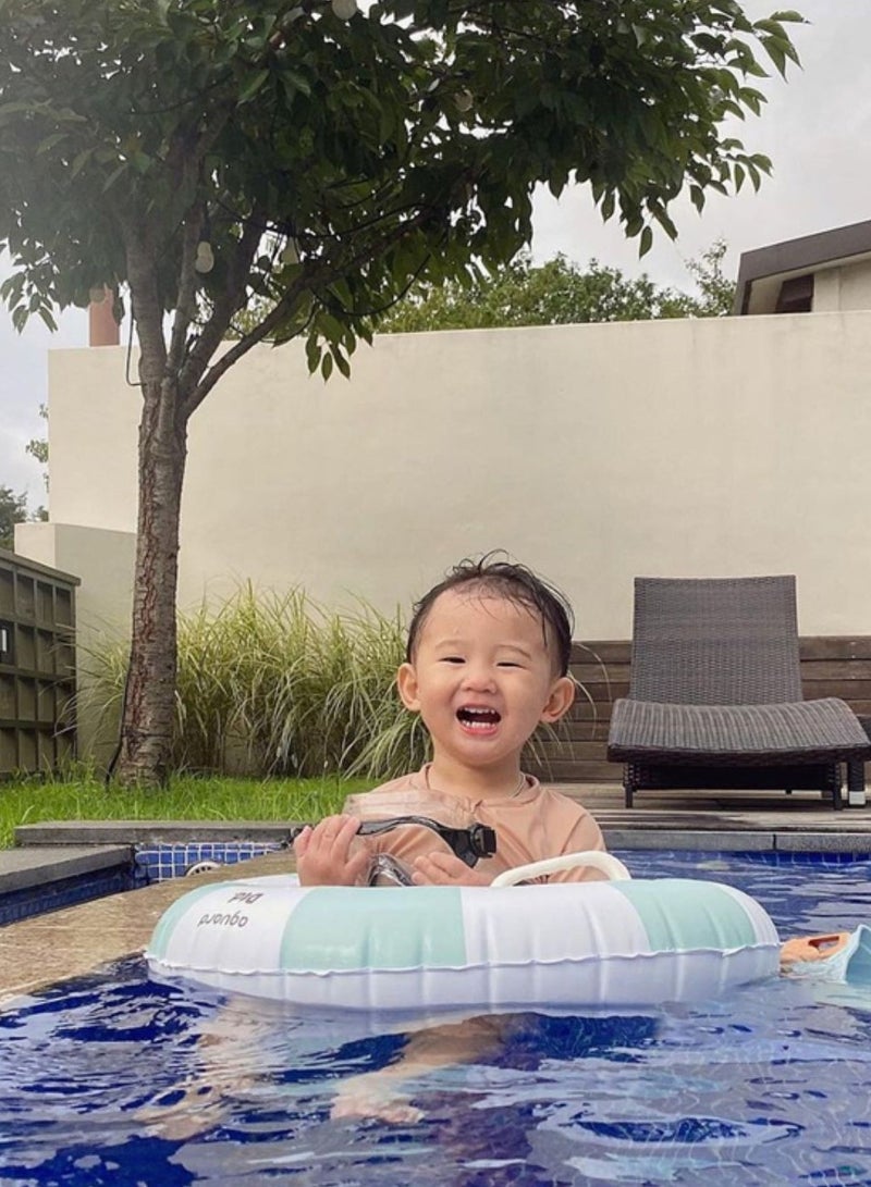 Adjustable Inflatable Swimming Ring for Children，Blue Teddy Bear Reinforced Children's Lifebuoy, Outdoor Swimming Safety Seat，Swimming circle - Image 2