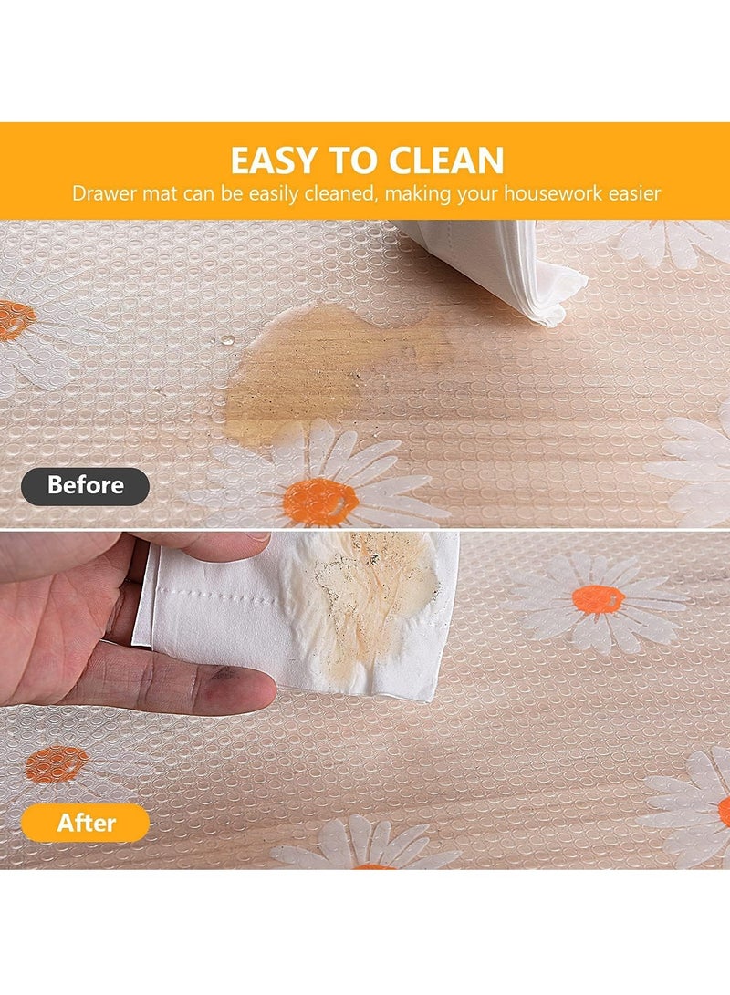 Shelf Liner Drawer Liner for Kitchen, Non-Adhesive Waterproof Transparent EVA Refrigerator Cabinet Drawer Pantry Shelves Liner, Non-Slip Can be Cut Placemats( 45x300cm) - Image 3