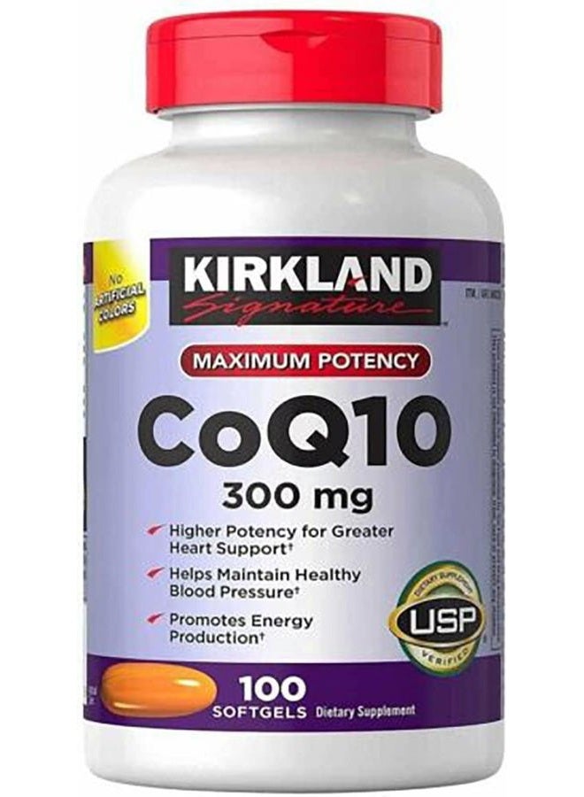 Kirkland Signature CoQ10 300mg 100 Softgels - Image 1