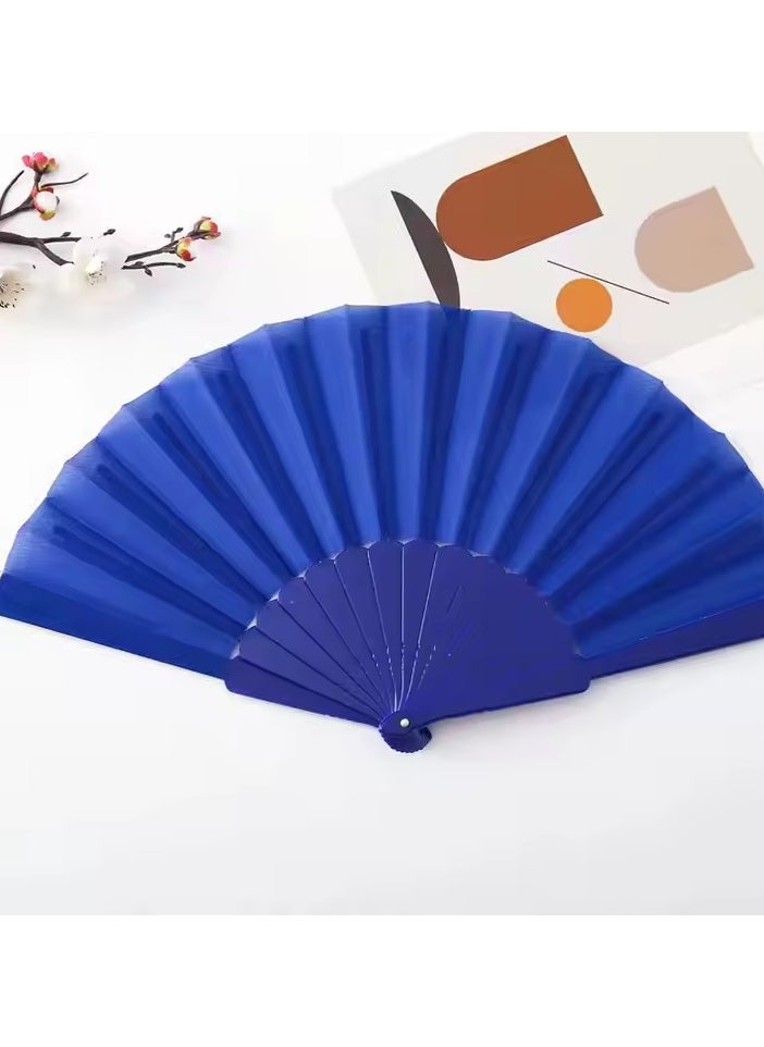 Generic Folding Fan, Handheld Fan with Plastic Frame - Petrol Color 