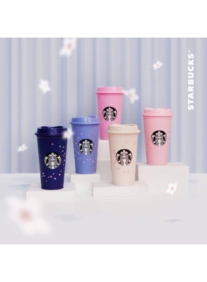 ستاربكس ساكورا تشيري بلوسوم أكواب قهوة قابلة لإعادة الاستخدام للمشروبات الباردة - مجموعة من 5 قطع (473 مل) - Image 3