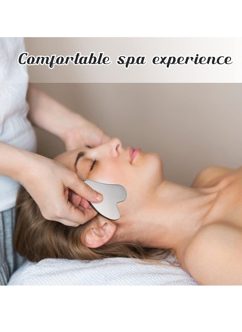 GUDOO - Stainless Steel Facial Roller And Gua Sha Face Body Treatment Reduce Puffiness Facial Tension - Image 1