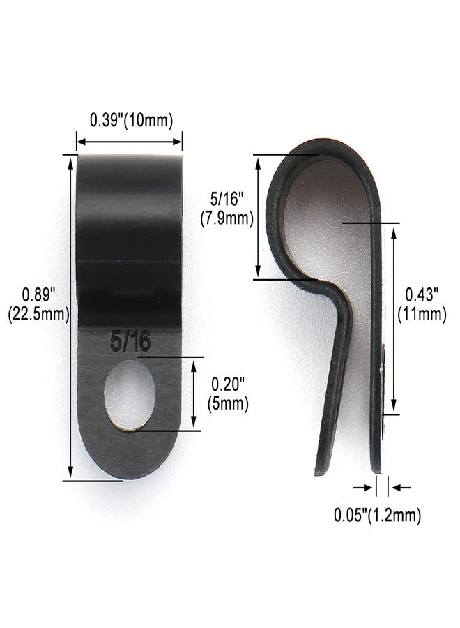 Baomain R-Type Cable Clamp 5/16 Inch Black UC-1.5 Pack of 100 - Image 3