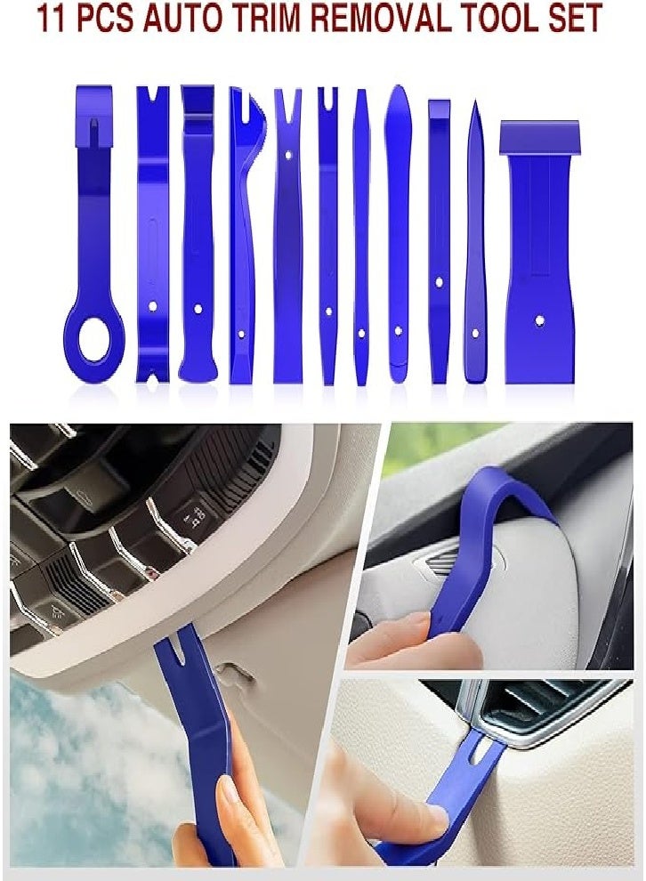 40pcs Practical Trim Removal Tools, Car Clamps Stereo Removal Tool, Car Interior Repair Pry Kit, Precision Hook and Pick Set, Wiring Threader, Car Film Scraper - Image 4