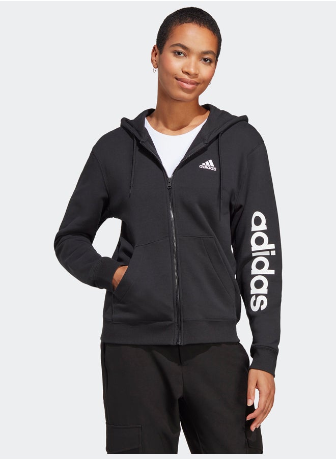 Adidas Essentials Linear Full-Zip French Terry Hoodie  - Image 1