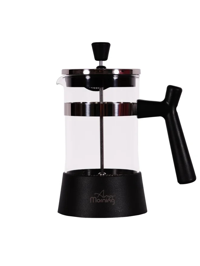 Any Morning Any Morning French Press Coffee and Tea Maker with Fine Mesh Stainless Steel Filters 600ml Black