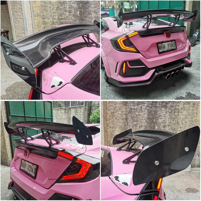 DREAMOTOR 47 Inch Universal Rear Spoiler, Adjustable GT Style Car Rear Trunk Spoiler Wing Compatible with Mazda Miata Chevy Corvette Camaro Nissan Lexus Toyota Honda Civic Ford Mustang Scion - Image 2