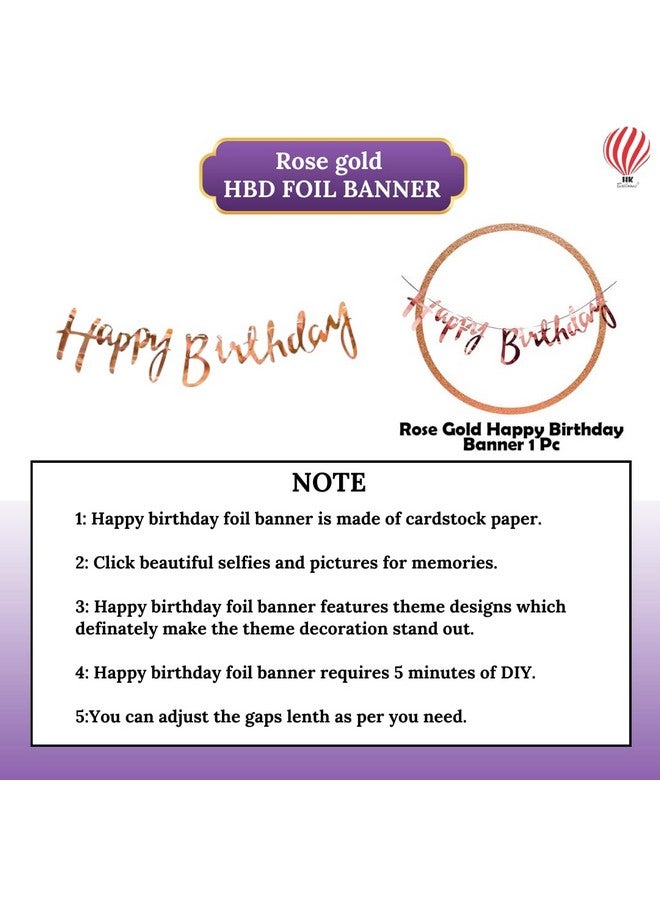 HK balloons Cardstock 59 Pcs Set Birthday Decoration Item Happy Birthday Banner Balloons Kit Combo For Kids, Adults Birthday Decoration Backdrop Set Wife Husband, Multicolor - Image 3