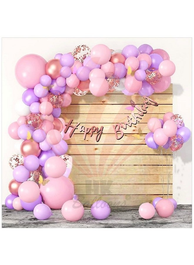 HK balloons Cardstock 59 Pcs Set Birthday Decoration Item Happy Birthday Banner Balloons Kit Combo For Kids, Adults Birthday Decoration Backdrop Set Wife Husband, Multicolor - Image 1