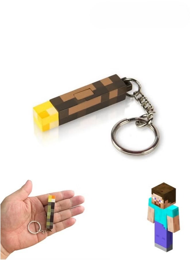 Generic Key Chain Torch Surrounding Model Pendant Toy Night Light  - Image 1
