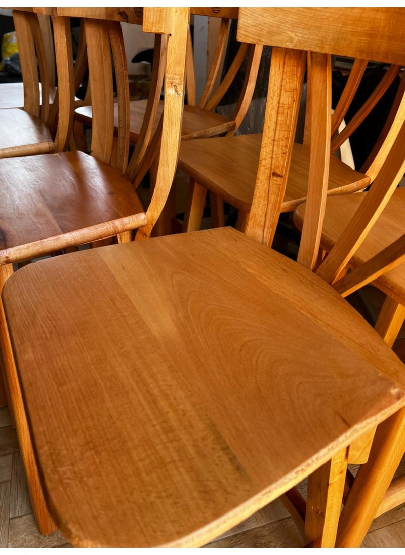 Generic Square high bar stool made entirely of beech wood - 70 cm  - Image 3