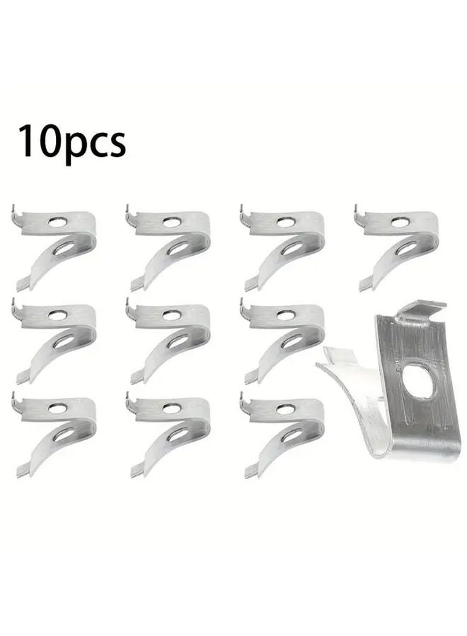 10pcs Heavy Duty Aluminum Shelf Clips Adjustable Brackets For Kitchen Cabinets Bookcases - Image 1