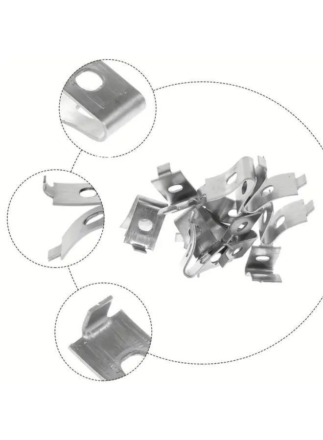10pcs Heavy Duty Aluminum Shelf Clips Adjustable Brackets For Kitchen Cabinets Bookcases - Image 3