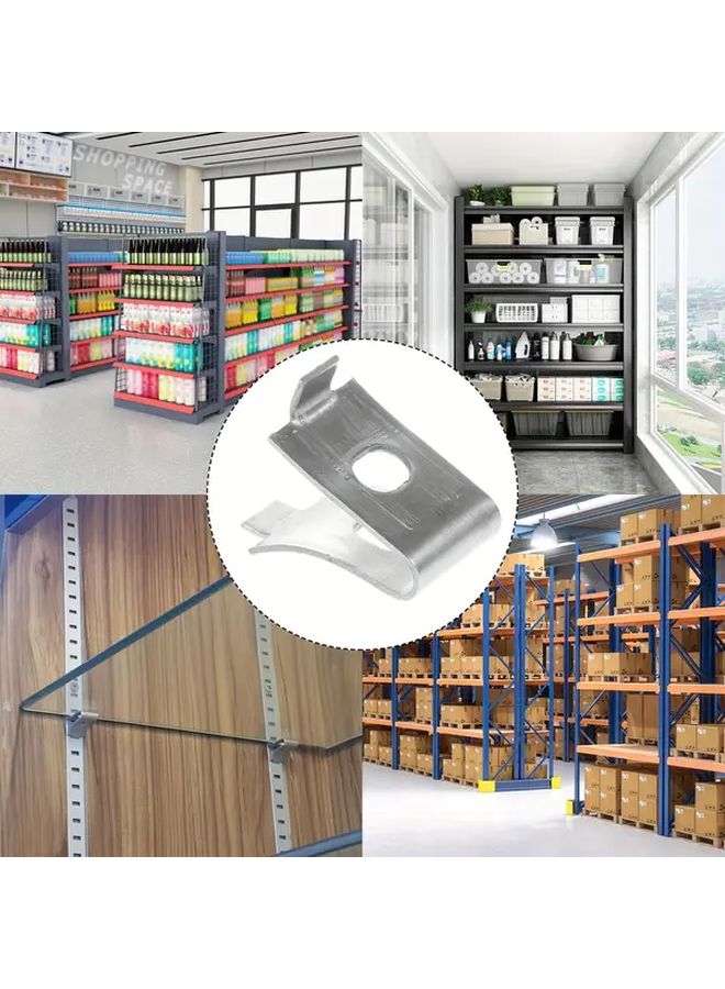 10pcs Heavy Duty Aluminum Shelf Clips Adjustable Brackets For Kitchen Cabinets Bookcases - Image 5