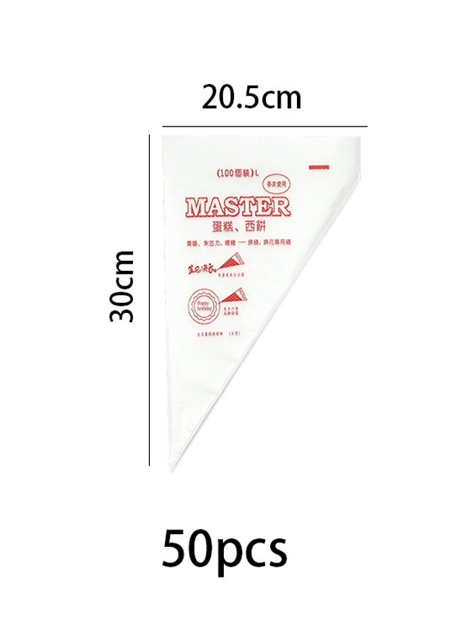 100 Disposable Thickened Squeeze Bags (Medium 20.5cm*30cm) (Large 24cm*35cm), Cake Buttercream Squeeze Bags, Dessert Cookie Squeeze Bags, Home Baking Tools, Cake Decorating Tools. - Image 5