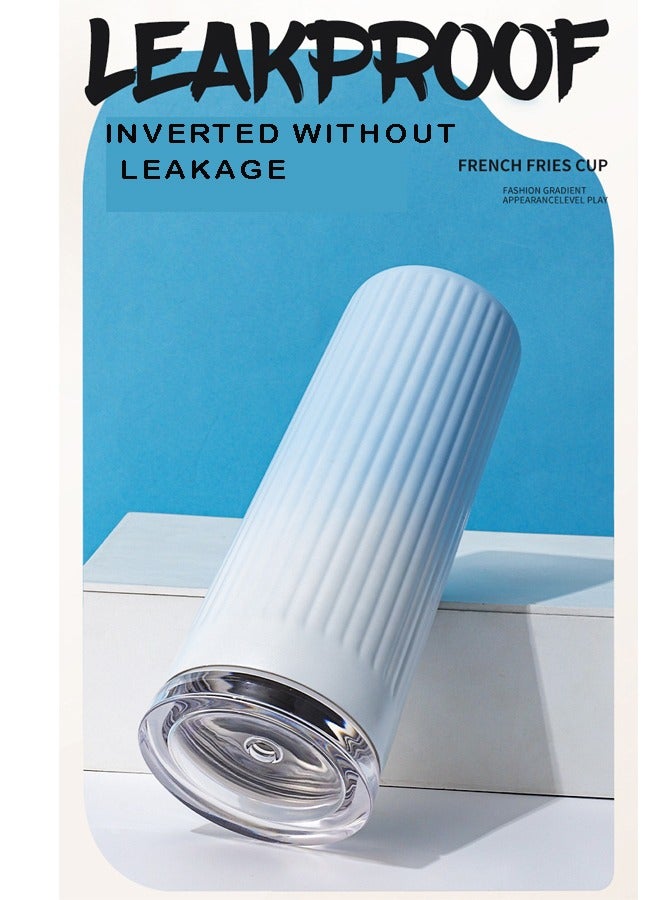 QINGYAN 510 ML Stainless Steel Travel Coffee Mug,  Suitable for Iced and Hot Drinks, Double Cover,  Large Capacity Insulated Cup - Image 5